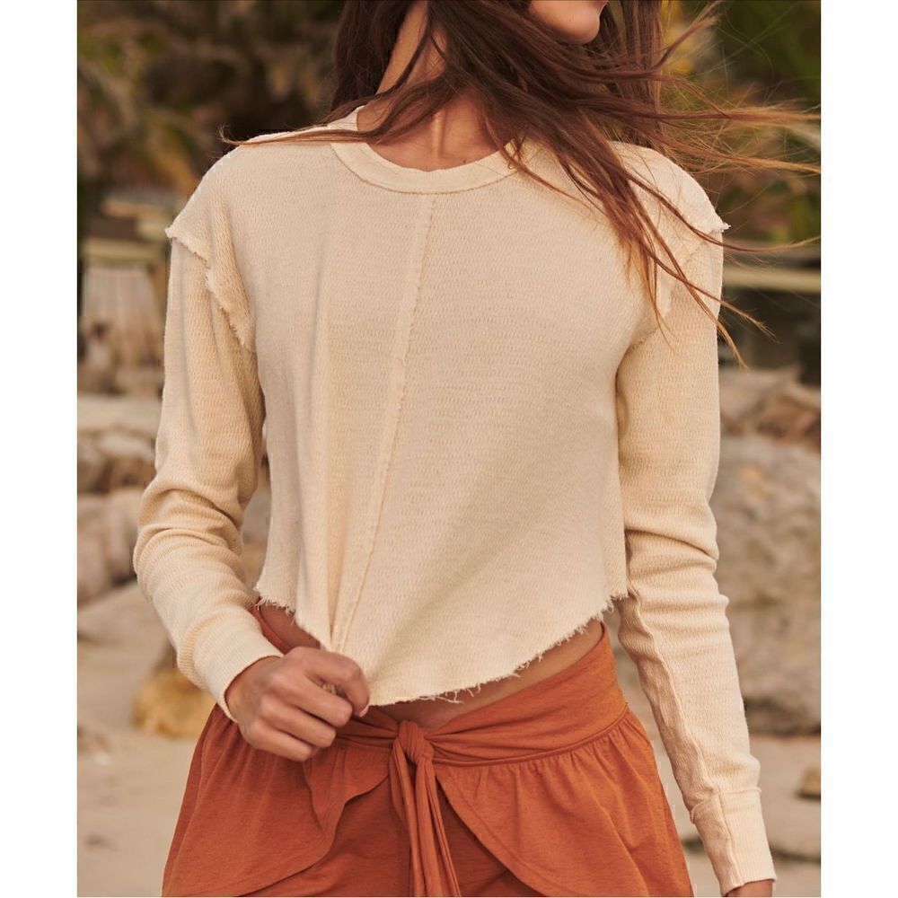 Free People Meet Me in the Middle Long Sleeve in Army Size Large